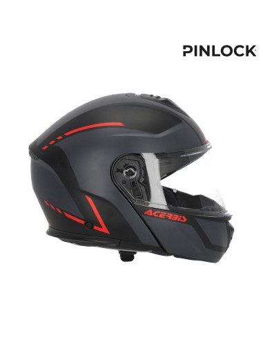 casco modular acerbis tdc gris y negro talla l 0025313 293