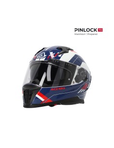 casco integral acerbis x way graphic homologacion 22 06 blanco azul y rojo 0026016 034