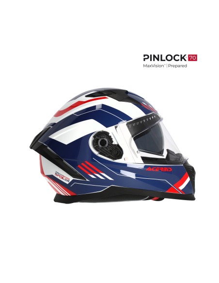 casco integral acerbis homologacion 22 06 blanco azul y rojo 0026016 034 talla s