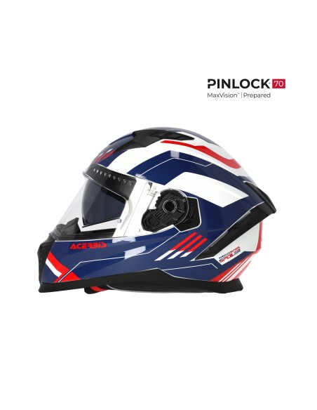 casco integral acerbis homologacion 22 06 blanco azul y rojo 0026016 034 talla s