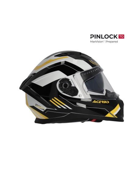 casco integral acerbis homologacion 22 06 negro y amarillo 0026016 318 talla s