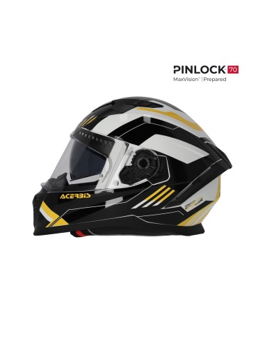 casco integral acerbis homologacion 22 06 negro y amarillo 0026016 318 talla s