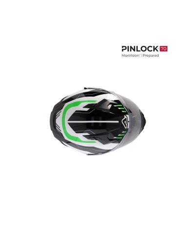 casco integral acerbis homologacion 22 06 negro y verde 0026016 325 talla s