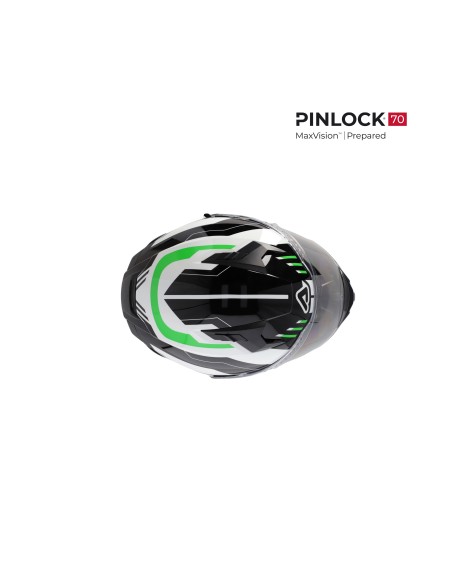 casco integral acerbis homologacion 22 06 negro y verde 0026016 325 talla s