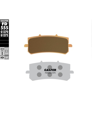 pastillas de freno moto galfer sinter sport fd555g