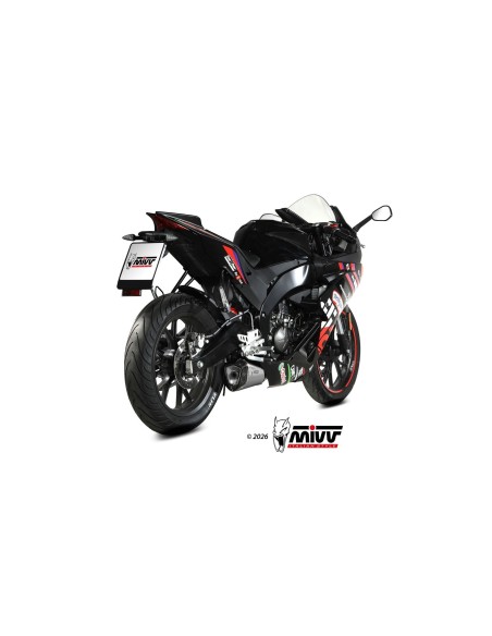 escape completo mivv 1x1 delta race st steel aprilia tuono 125 tuono 125 2025 26