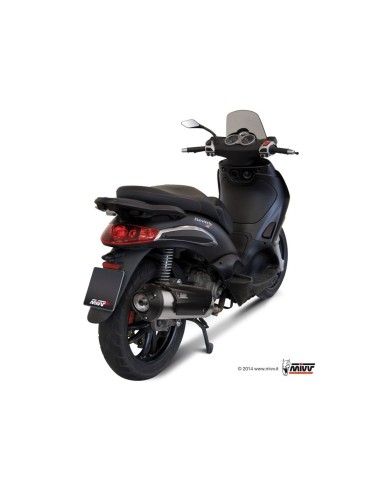 escape completo mivv 1x1 urban st steel piaggio beverly 250 beverly tourer 250 300