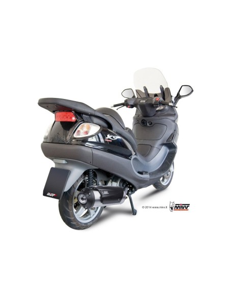 escape completo mivv 1x1 urban steel piaggio mp3 125 x7 125 x8 125 x evo 125 x8 200 x9 200
