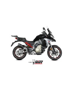 silencioso mivv 2x1 oval black con tapa de carbono ducati multistrada v4 v4s 2025 26 2