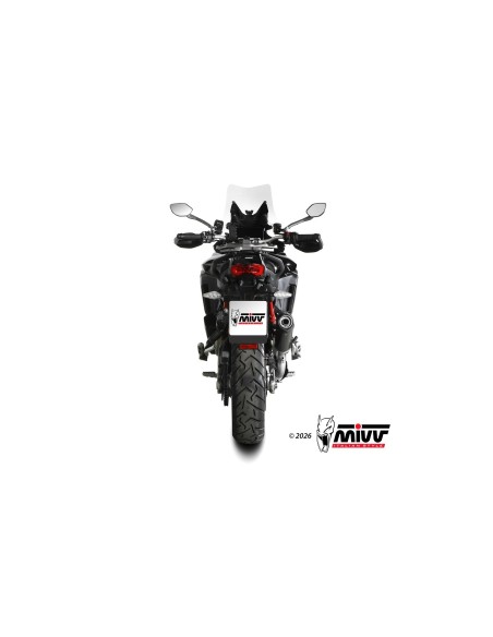 silencioso mivv 2x1 oval black con tapa de carbono ducati multistrada v4 v4s 2025 26