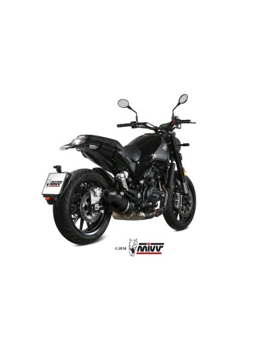 silencioso mivv oval black con tapa de carbono benelli leoncino 500 2017 25 e 002 lzc