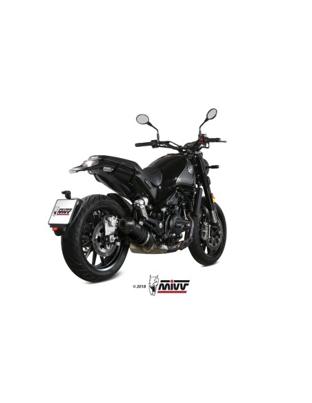 silencioso mivv oval black con tapa de carbono benelli leoncino 500 2017 25 e 002 lzc