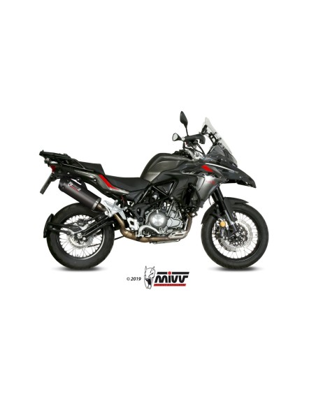 silencioso mivv oval carbono c tapa carbono benelli trk 502 x 2018 26 e 004 lec