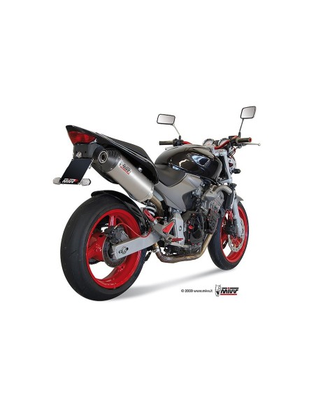 silencioso mivv oval titan c tapa carbono honda hornet 600 2003 06 h 020 lnc