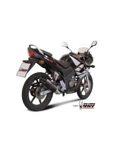 escape completo mivv 1x1 gp black con tapa carbono honda cbr 125 r 2004 10 h 043 lxbc 2