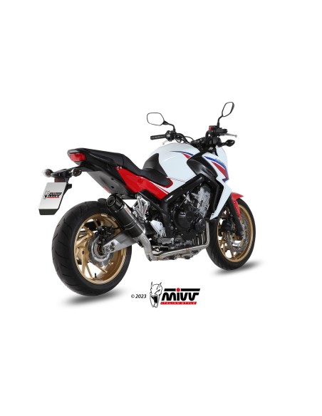 escape completo mivv 4x2x1 gp black con tapa carbono honda cb 650 f 2014 18 h 055 lxbc