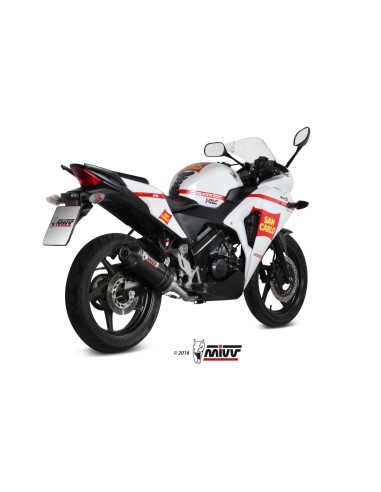 escape completo mivv 1x1 oval carbono con tapa carbono honda cbr 125 r 2011 16 h 060 l3c