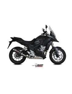 silencioso mivv oval carbono c tapa carbono honda cb 500 x 2016 h 061 l3c 2