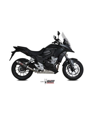 silencioso mivv oval carbono c tapa carbono honda cb 500 x 2016 h 061 l3c
