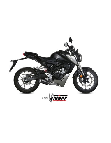 escape completo mivv 1x1 mk3 carbono honda cb 125 r 2018 20 h 076 sm3c