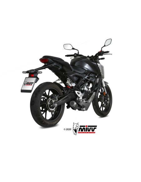 escape completo mivv 1x1 mk3 carbono honda cb 125 r 2018 20 h 076 sm3c