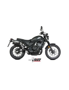 silencioso mivv hr 1 black con tapa en carbono honda cl 500 2023 24 h 090 lh1bc 2