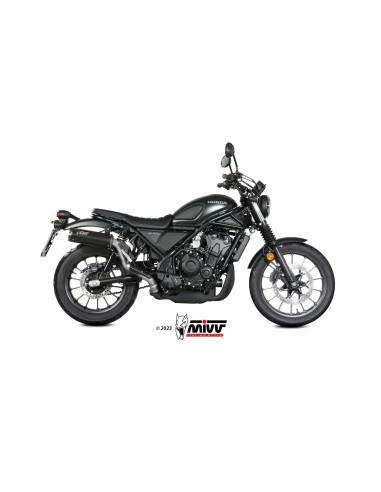 silencioso mivv hr 1 black con tapa en carbono honda cl 500 2023 24 h 090 lh1bc