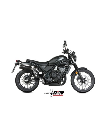 silencioso mivv hr 1 black con tapa en carbono honda cl 500 2023 24 h 090 lh1bc
