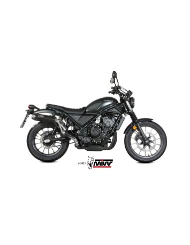 silencioso mivv hr 1 black con tapa en carbono larga honda cl 500 2023 24 h 090 lh1bg