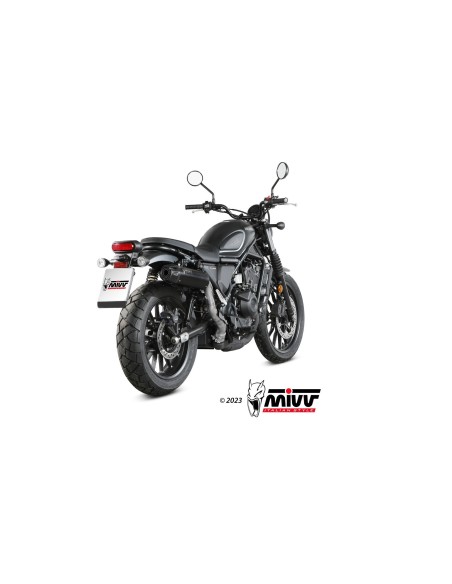 silencioso mivv hr 1 black con tapa en carbono larga honda cl 500 2023 24 h 090 lh1bg