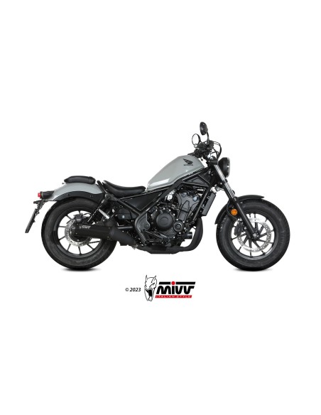 silencioso mivv hr 1 black con tapa en carbono honda cmx 500 rebel 2022 24 h 091 lh1bc