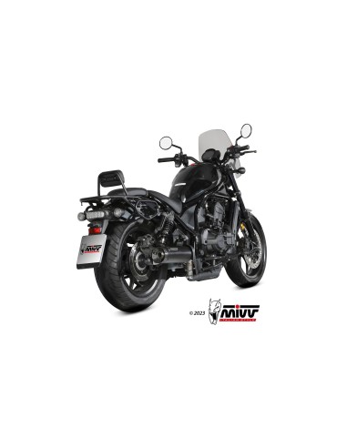 silencioso mivv hr 1 black con tapa en carbono honda cmx 1100 rebel 2022 24 h 092 lh1bc
