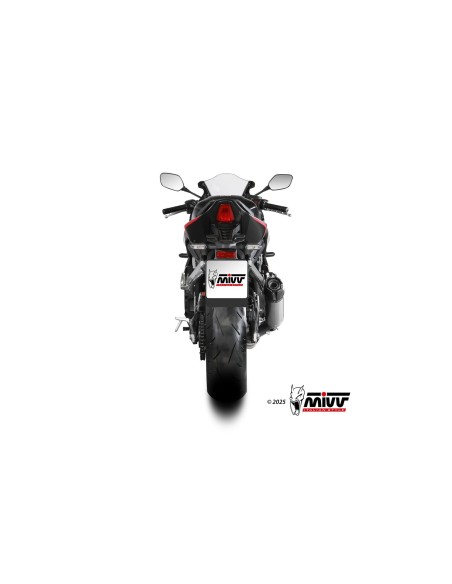 escape completo mivv 4x2x1 ak 1 titanium con tapa carbono honda cb 650 r 2024 26 h 094 k4k