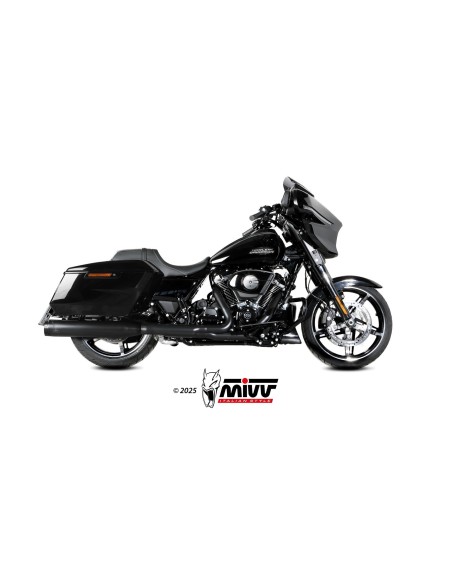silenciosos mivv hr 1 negro harley davidson road glide king street 2017 26