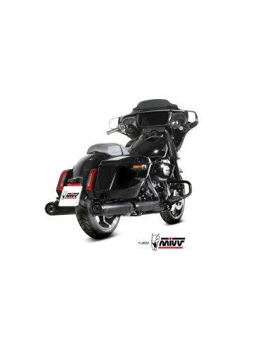 silenciosos mivv hr 1 negro harley davidson road glide king street 2017 26