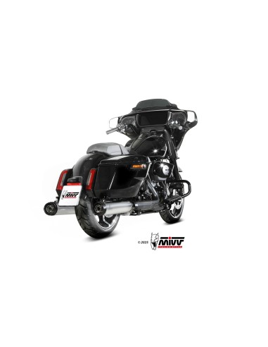 silenciosos mivv hr 1 acero harley davidson road glide king street 2017 26