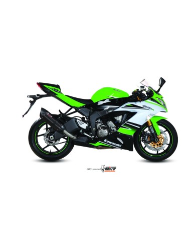 silencioso mivv suono acero negro carbon kawasaki zx 6 r 2009 16 zx 6 r 636 2013 16