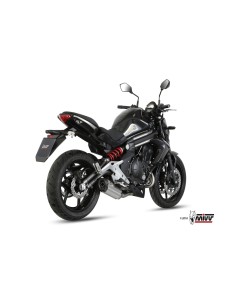 escape completo mivv 2x1 suono st steel con tapa carbono kawasaki er 6n f 2012 16 2