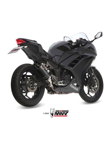 silencioso mivv gp carbon c tapa carbono kawasaki ninja 300 2013 16 z300 2015 16
