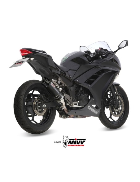 silencioso mivv gp carbon c tapa carbono kawasaki ninja 300 2013 16 z300 2015 16