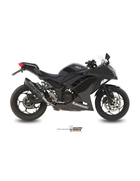 silencioso mivv suono acero negro carbon kawasaki ninja 300 2013 16 z300 2015 16