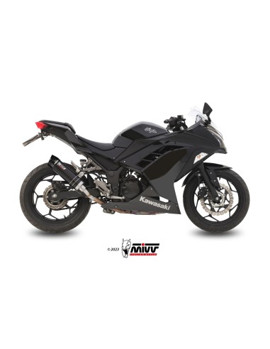 silencioso mivv gp acero negro carbon kawasaki ninja 300 2013 16 z300 2015 16 k 038 lxbc