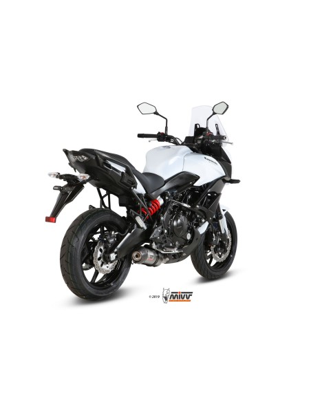 escape completo mivv 2x1 oval titan con tapa carbono kawasaki versys 650 2015 20 k 041 l4c