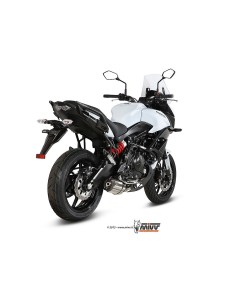 escape completo mivv 2x1 suono st steel con tapa carbono kawasaki versys 650 2015 22 2