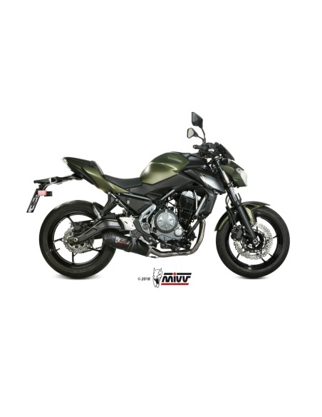escape completo mivv 2x1 oval carbono con tapa carbono kawasaki ninja 650 z650 2017 23
