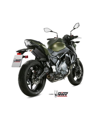 escape completo mivv 2x1 oval carbono con tapa carbono kawasaki ninja 650 z650 2017 23