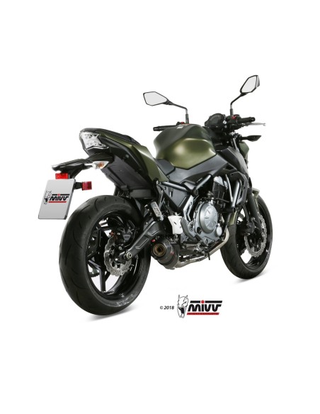 escape completo mivv 2x1 oval carbono con tapa carbono kawasaki ninja 650 z650 2017 23