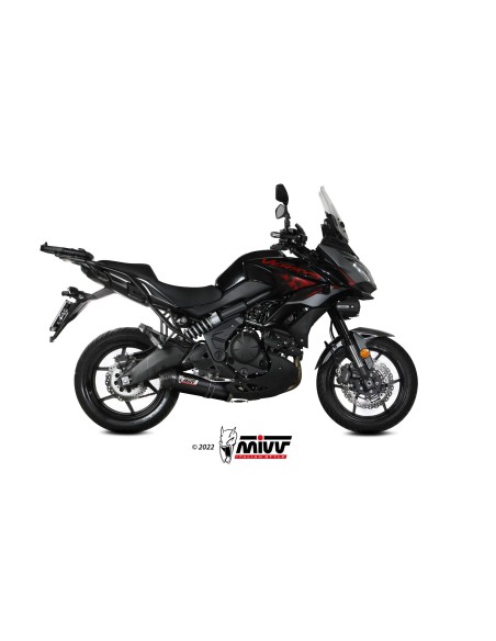 escape completo mivv 2x1 oval black con tapa carbono kawasaki versys 650 2021 25 k 055 lzc