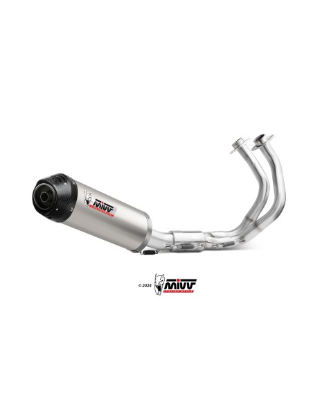 escape completo mivv 2x1 oval titanium con tapa carbono kawasaki ninja 650 z650 2024 26