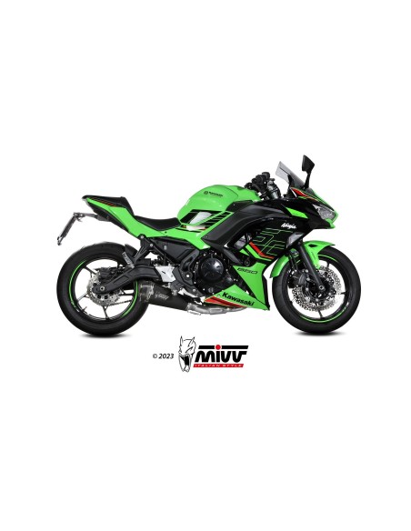escape completo mivv 2x1 delta race black kawasaki ninja 650 z650 2024 26 k 057 kdrb